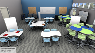 Collaborative Classroom Tables - High School - B - Overall Image